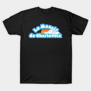 Le Massif de Charlevoix Vintage Mountain Sunset T-Shirt